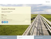 Tablet Screenshot of duprezfinancial.com